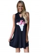 Rochie Scurta cu Imprimeu Floral